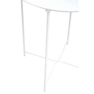 Acero Round White Side Table