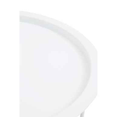 Acero Round White Side Table