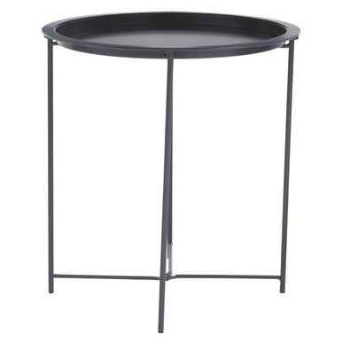Acero Round Grey Side Table