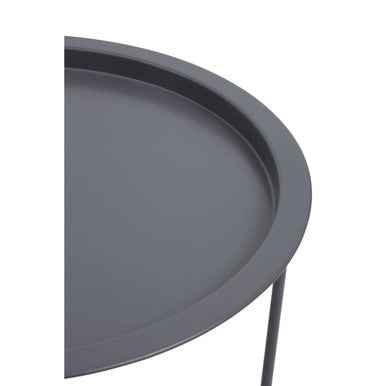 Acero Round Grey Side Table
