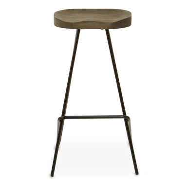 District Elm Wood Bar Stool