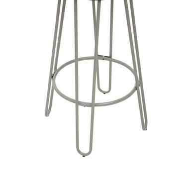 District Grey Finish Metal Frame Bar Stool