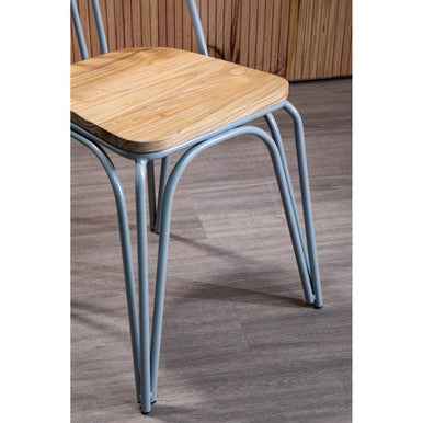 District Grey Finish Metal Frame Dining Chair