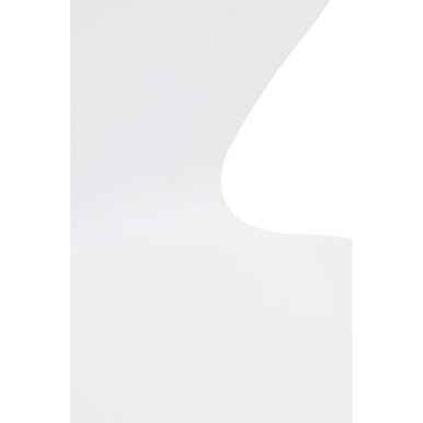 Laila White Seat Dining Chair With Gold Chrome Legs