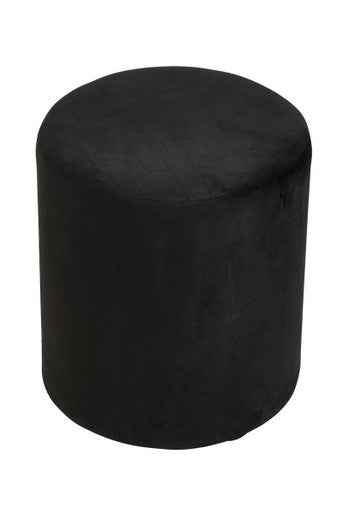 Haley Black Round Stool