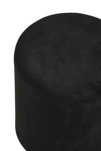 Haley Black Round Stool