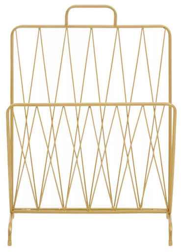 Avento Gold Finish Magazine Rack