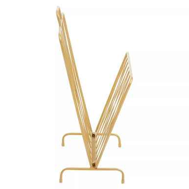 Avento Gold Finish Magazine Rack