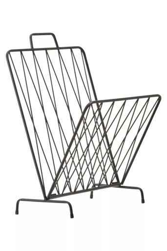 Avento Black Magazine Rack