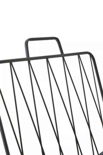 Avento Black Magazine Rack