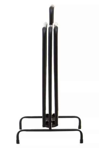 Avento Black Two Pocket Magazine Rack