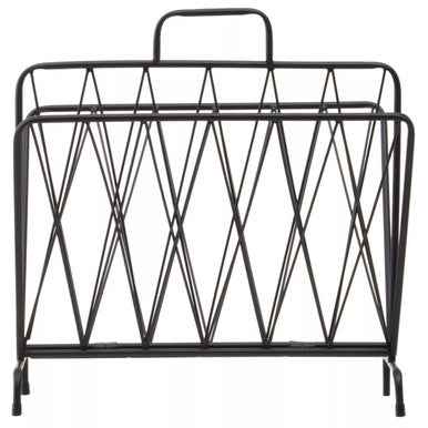 Avento Black Two Pocket Magazine Rack