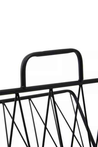 Avento Black Two Pocket Magazine Rack