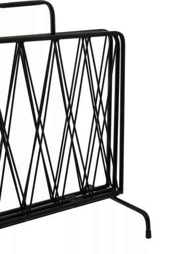Avento Black Two Pocket Magazine Rack