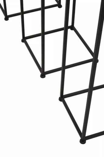 Avento Set Of Three Square Black Plant Stands