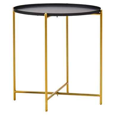 Trosa Black Top Side Table