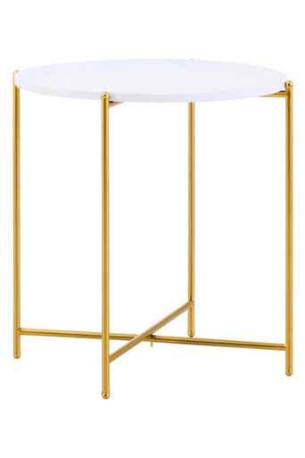 Trosa White Top Side Table