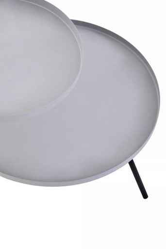 Trosa Two Tier Grey and Black Side Table