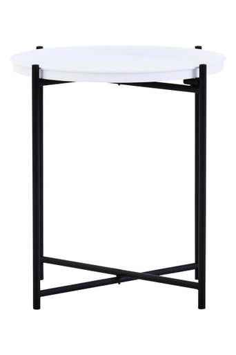 Trosa Side Table With Round White Top