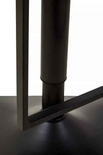 Baina White Leather Effect And Black Base Bar Chair