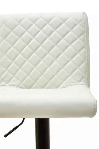 Baina High Back White Leather Effect Bar Chair