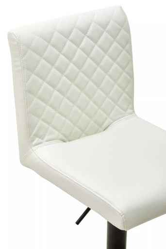 Baina High Back White Leather Effect Bar Chair