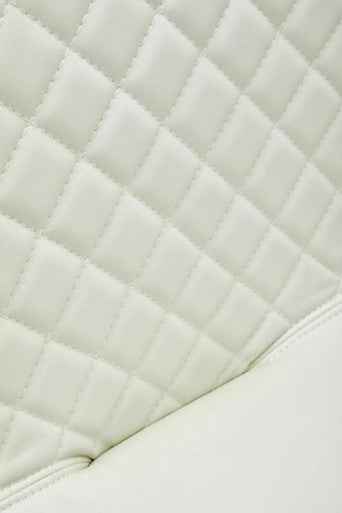 Baina High Back White Leather Effect Bar Chair