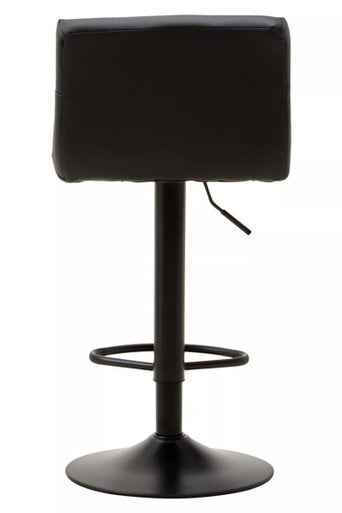 Baina Black Leather Effect Bar Stool
