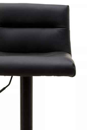 Baina Black Leather Effect Bar Stool