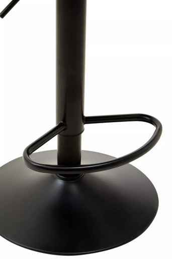 Baina Black Leather Effect Bar Stool