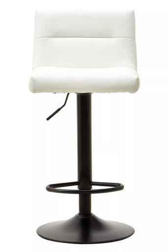 Baina White Leather Effect Bar Stool