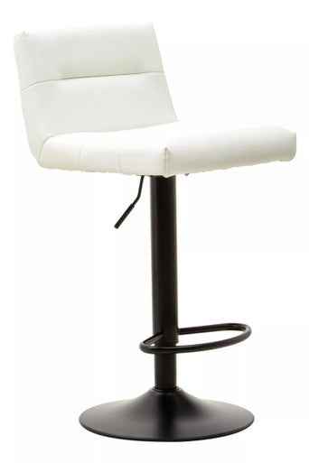 Baina White Leather Effect Bar Stool