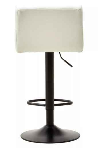 Baina White Leather Effect Bar Stool