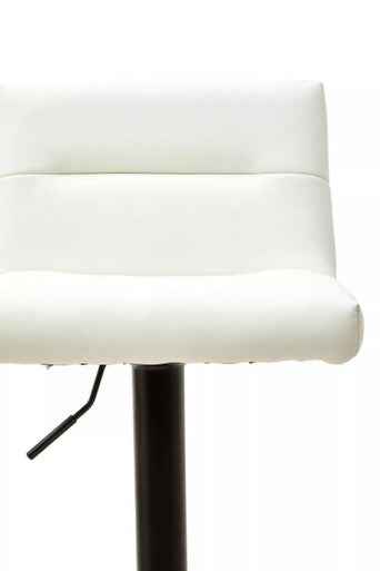 Baina White Leather Effect Bar Stool