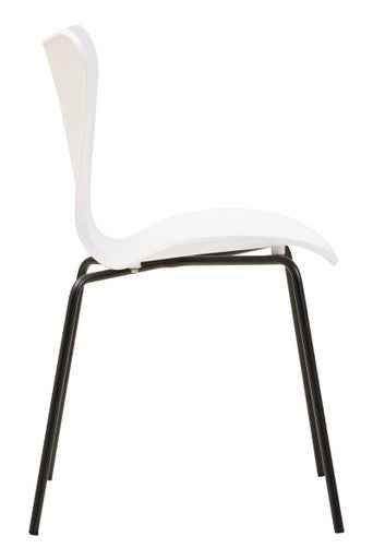 Laila Dining Chair With White Seat And Black Legs
