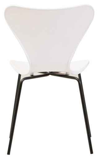 Laila Dining Chair With White Seat And Black Legs