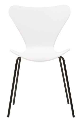 Laila Dining Chair With White Seat And Black Legs