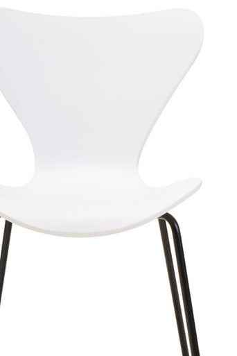 Laila Dining Chair With White Seat And Black Legs