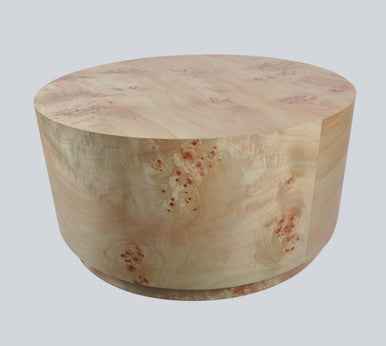 Mota Burl Wood Design Round Coffee Table
