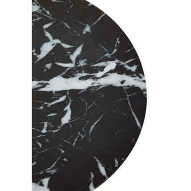 Avola Black Marble Effect Top Gold Base Side Table