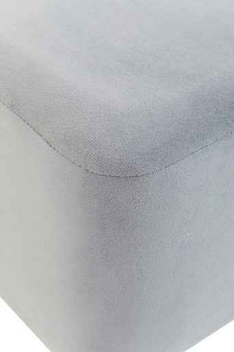 Hayes SquareÃ‚Â Grey Velvet Stool