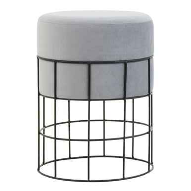 Hayes Velvet Cage Frame Stool