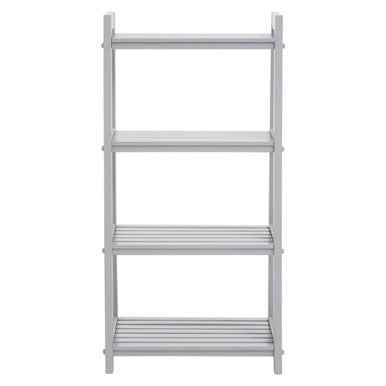 Chester Wood Four Tier Grey Shelf Unit