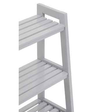 Chester Wood Four Tier Grey Shelf Unit