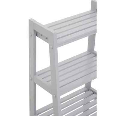 Chester Wood Four Tier Grey Shelf Unit