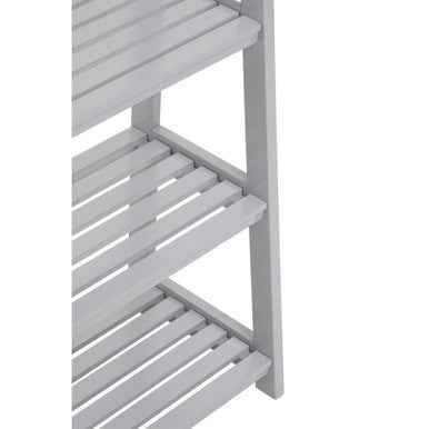 Chester Wood Four Tier Grey Shelf Unit