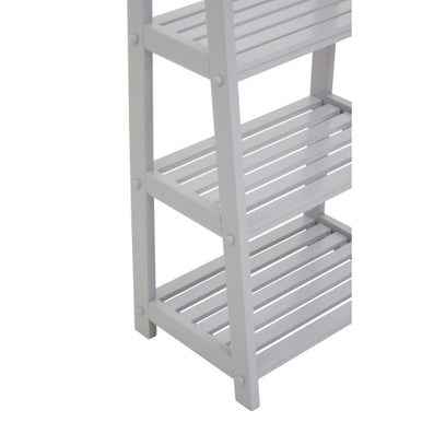 Chester Wood Four Tier Grey Shelf Unit
