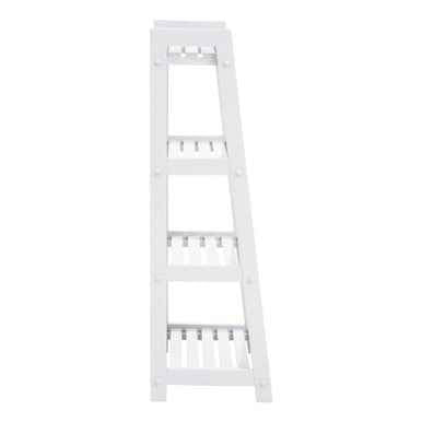 Chester Wood Four Tier White Shelf Unit
