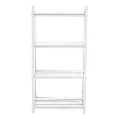 Chester Wood Four Tier White Shelf Unit