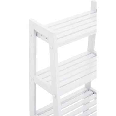 Chester Wood Four Tier White Shelf Unit